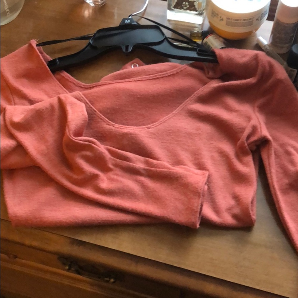 Burnt orange long sleeved bodysuit